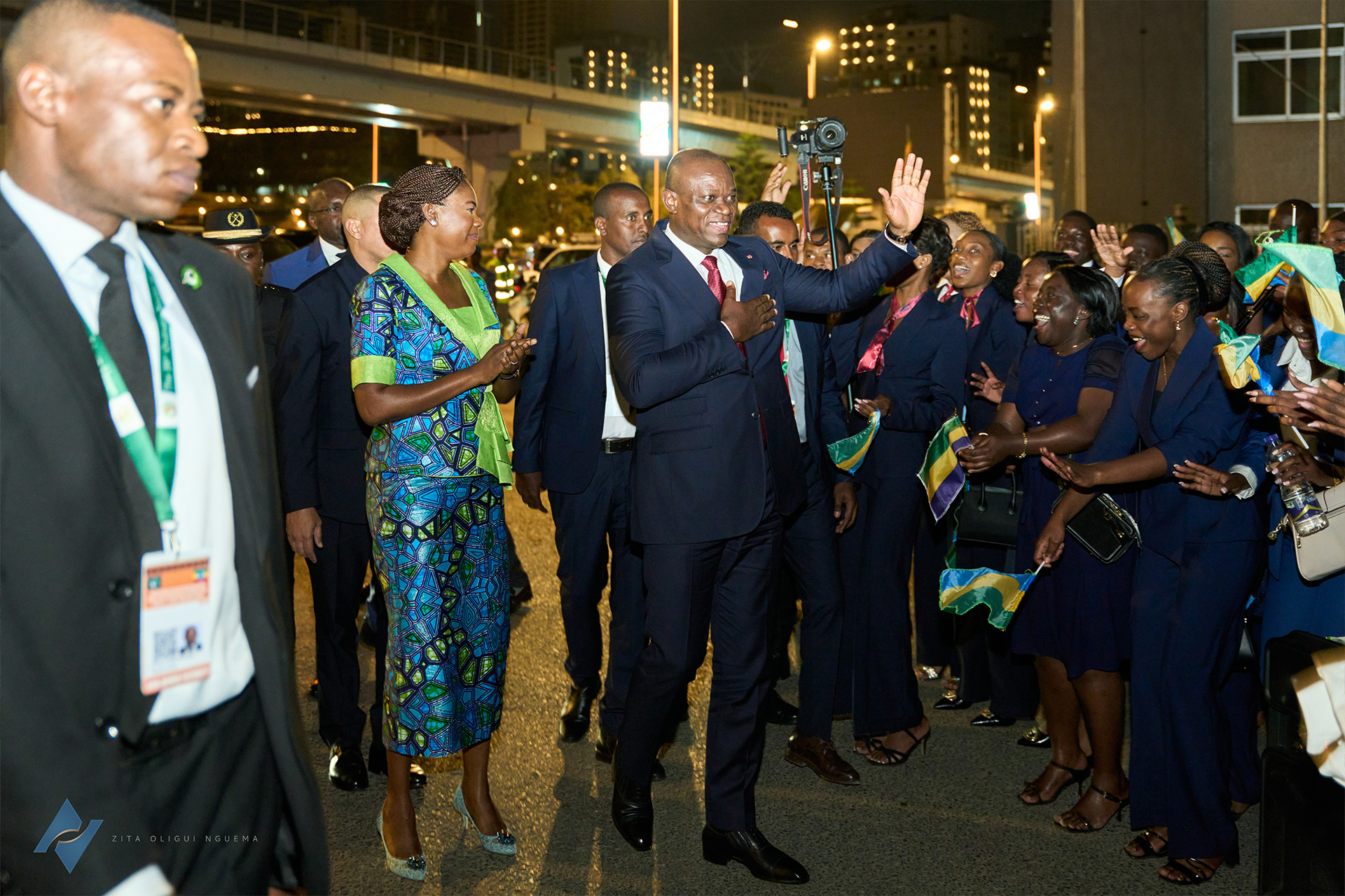Arrivée du couple présidentiel gabonais à Addis-Abeba